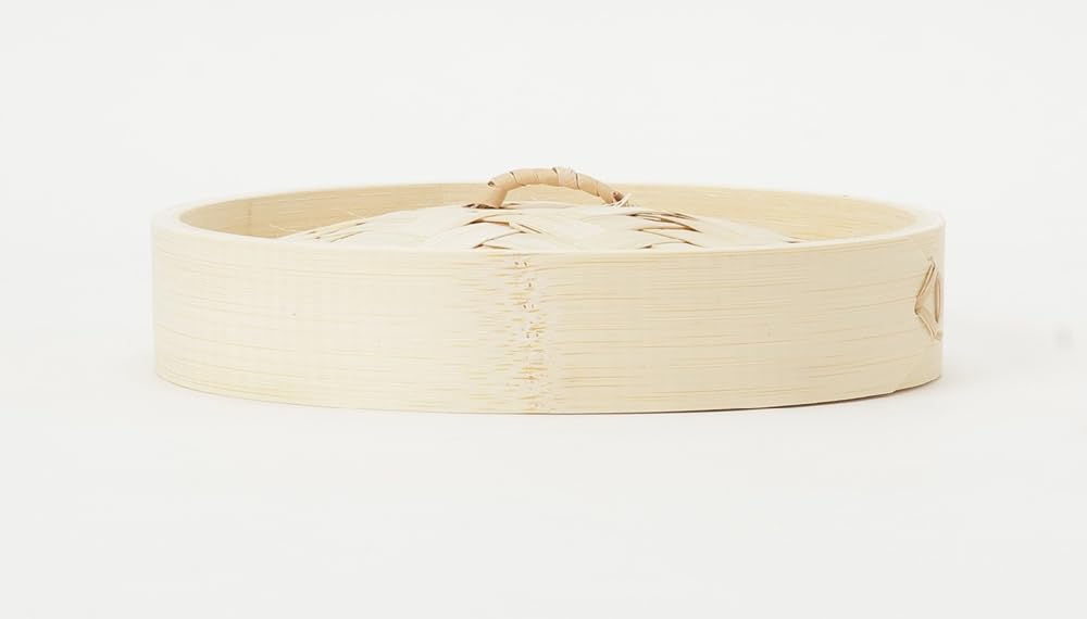 Ishigaki Delish Life Bamboo Steamed Dim Steamer Basket with 4717 Steamer, Dishes, Sum, Lid, 21cm,