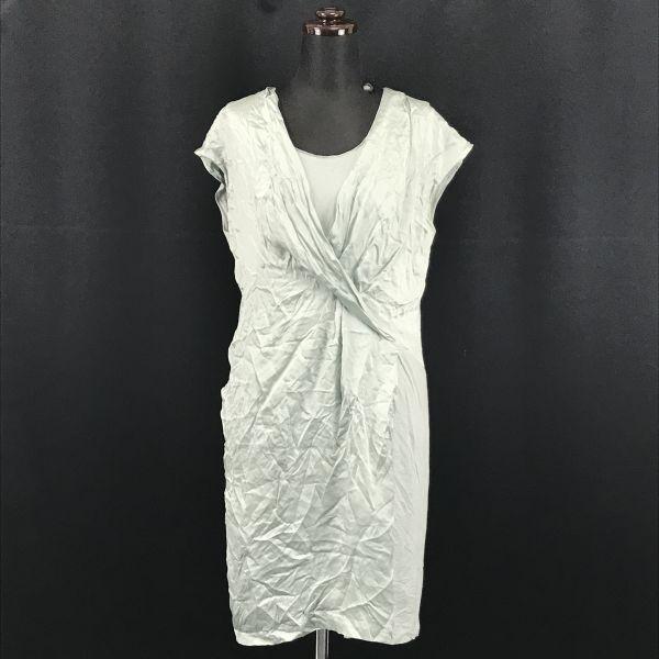 

BALLSEY 100% Шелковое Блестящее Облегающее Платье до Колена/Размер 38/M/Зеленый Оттенок/TOMORROWLAND Сделано в Японии