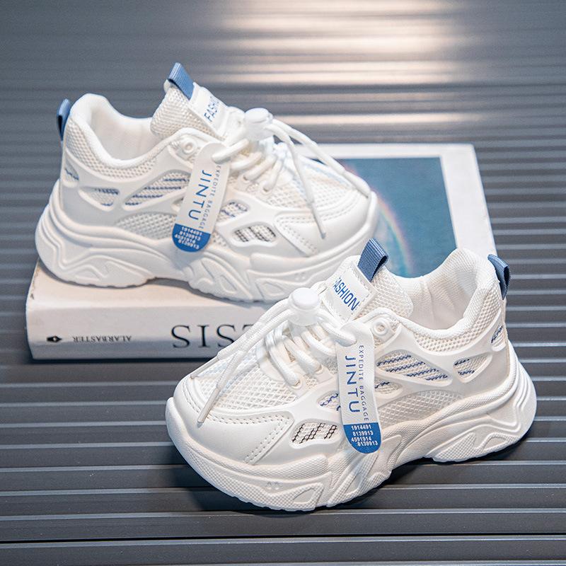 2025 summer and autumn new boys lightweight dad shoes children's fashion soft-soled white shoes girls casual sports shoes trend
