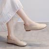 Fashion Leather Low Heels Women's Shoes 2025 Fashion Round Toe Solid Color Flat Shoes Shallow Cut Single Casual Versatile Loafers Shoes