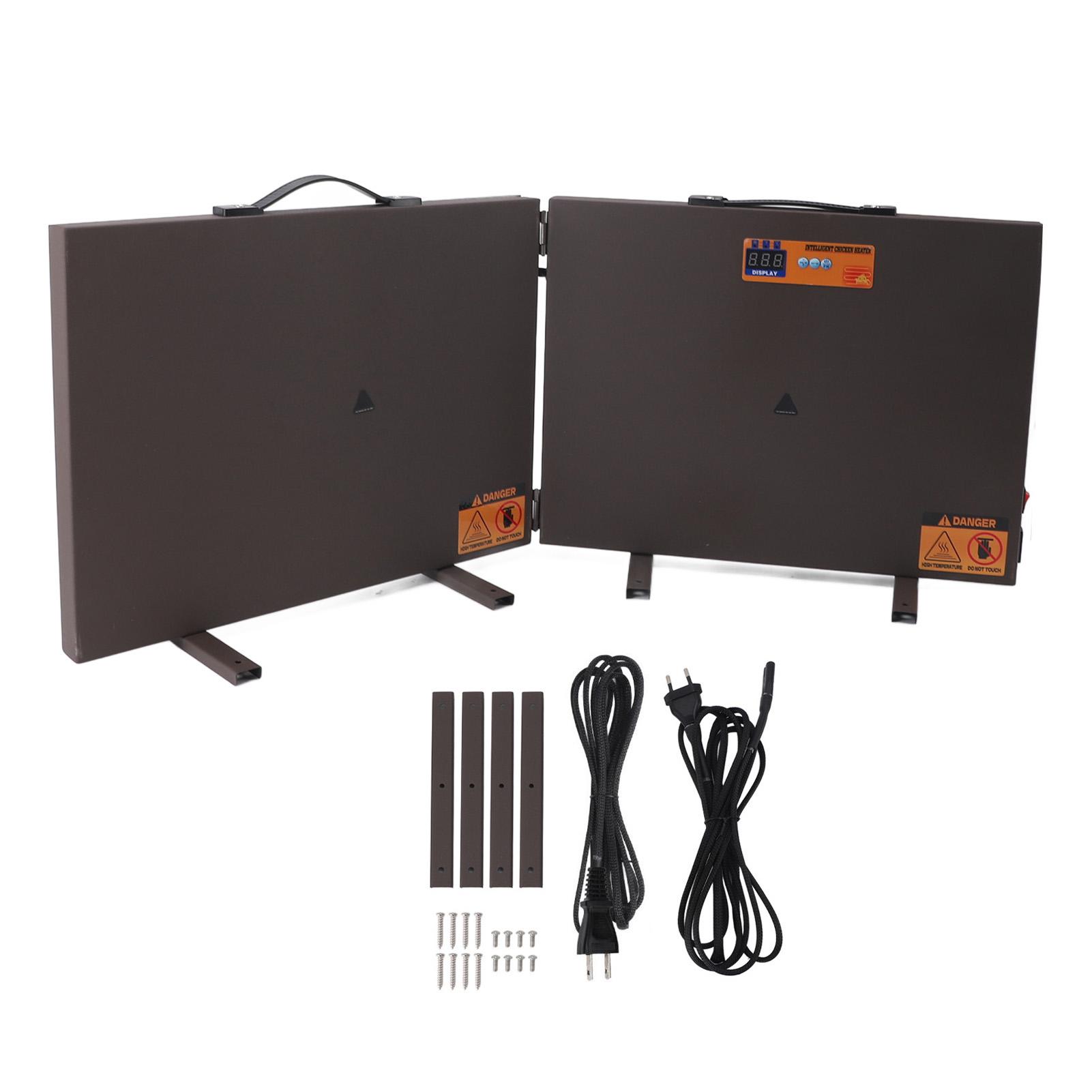 

Нагреватель для курятника Кофейный цвет Складная регулировка температуры Предотвращение сбоев питания с таймером