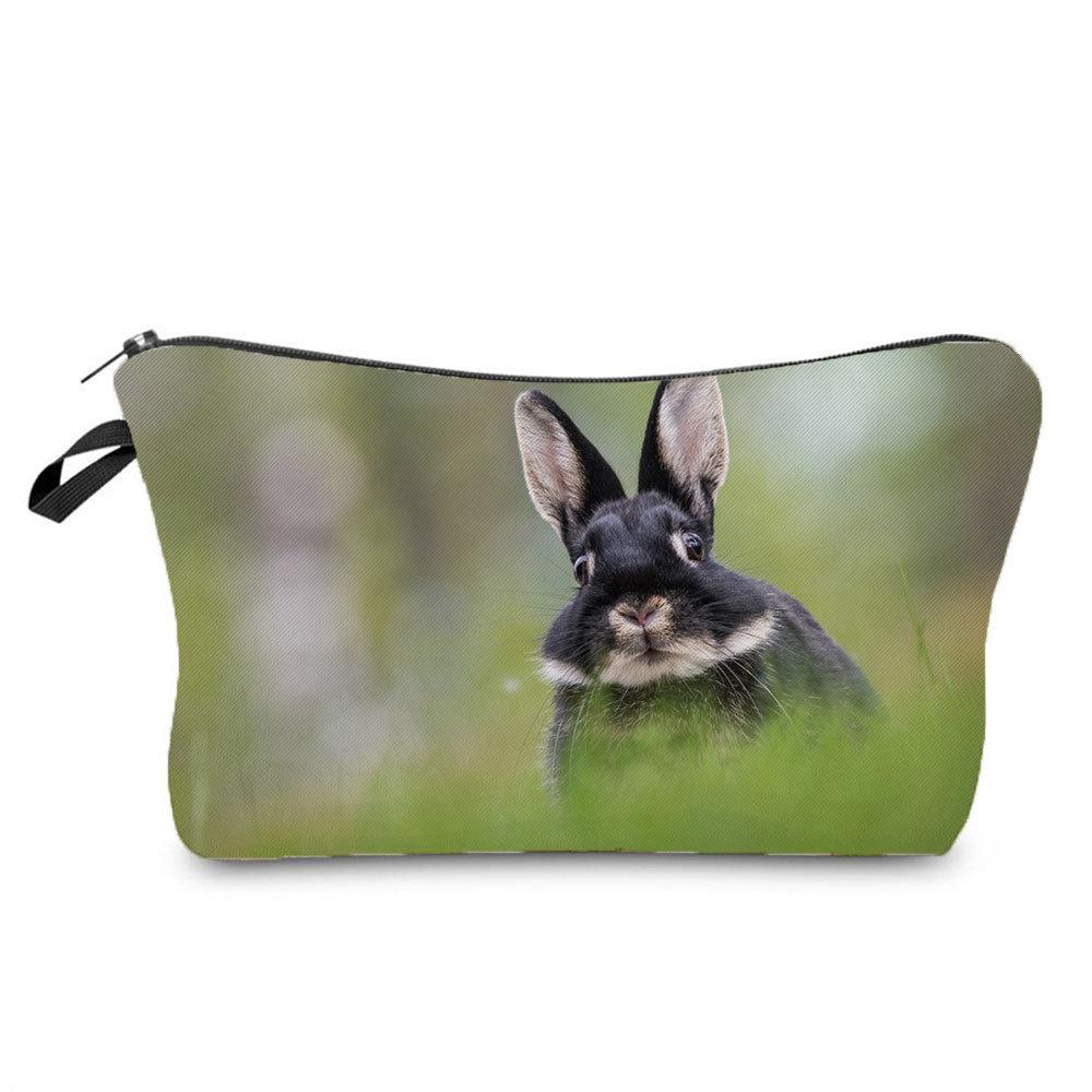 Women Dog Print Cosmetic Bag Toiletries Organize Travel Storage Case  6363