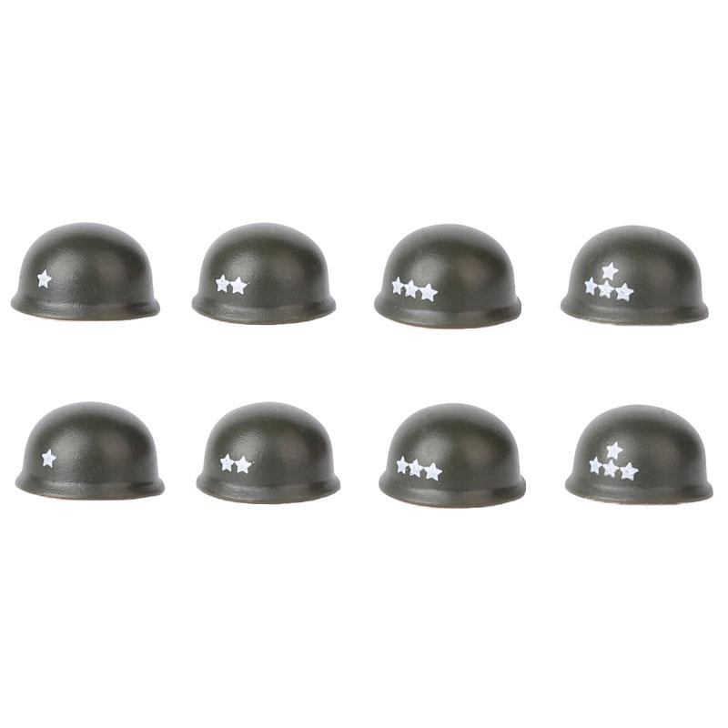 Military Figure MOC Building Block Accessories Vest Equipment Soviet American Soldier Helmet Hat Kit Mini Brick Toy Gift K48