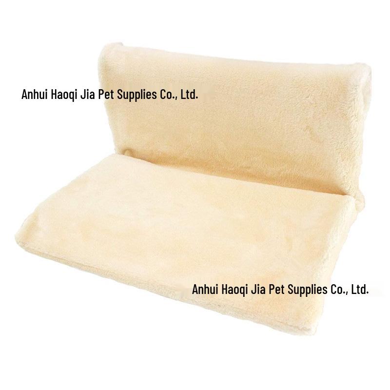 Spot Pet L-Shaped Washable Fleece Cat Bed: Removable, Foldable Metal Frame & Winter Warm Hammock.