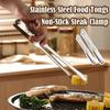 Non-Stick Barbecue Clip Stainless Steel Grill Tongs BBQ Clip  Cooking Tools for Grilling Bakery