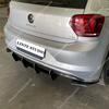 4 Fins Rear Bumper Diffuser Lip for Volkswagen Vw Polo Mk6 TSI TGI MPI 2017-2021 Hatchback Bodykit Splitter Bodykit Tuning ABS