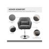 Work Stool - MUVOE - Swivel Chair - Height Adjustable - Polyester and Linen - Dark Gray