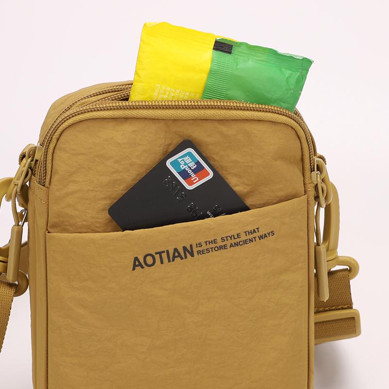 Sac bandoulière léger en nylon pour hommes femmes Sac messager décontracté à bandoulière avec poches zippées