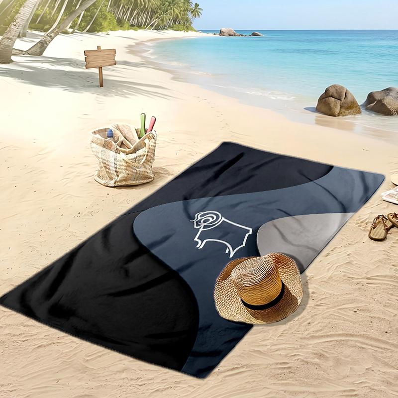 Toalla de Playa con Estampado de Fútbol del Derby County, Toalla Grande Suave de Secado Rápido para Playa, Camping, Natación