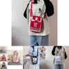 Cute Street Style Nylon Shoulder Bag For Students With Zipper Closure And Inner Pocket