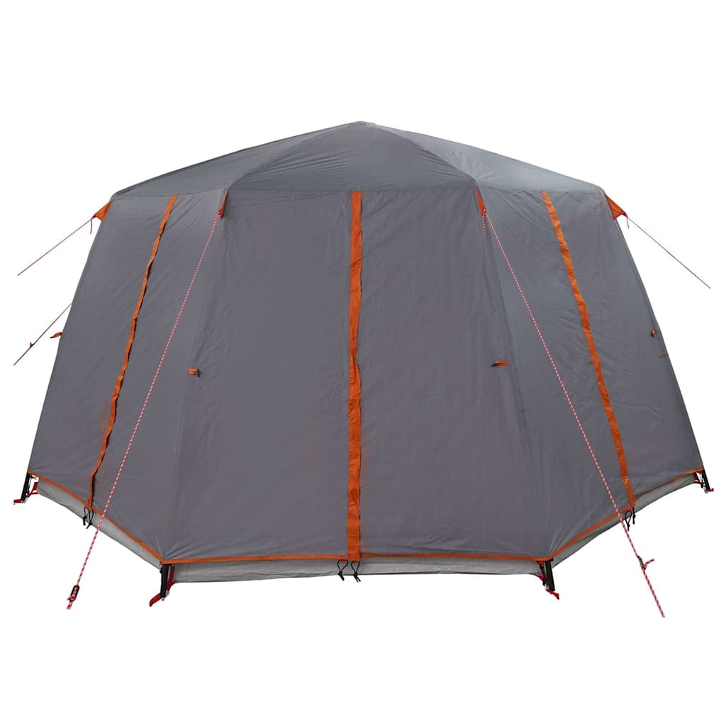 6 Person Tent with Grey and Orange Roof 425 x 396 x 222 cm