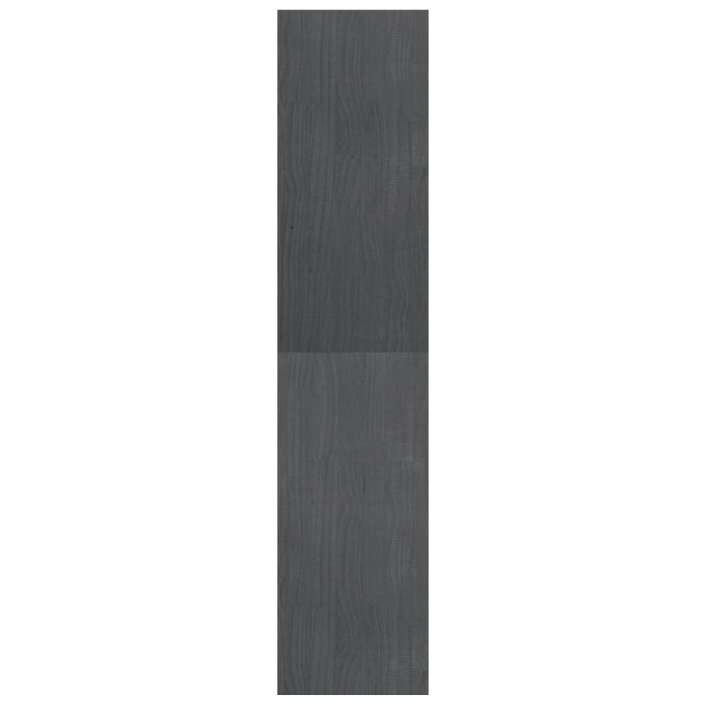 Bookshelf Room Divider Gray 40 x 30 x 135.5 cm Solid Pine Wood