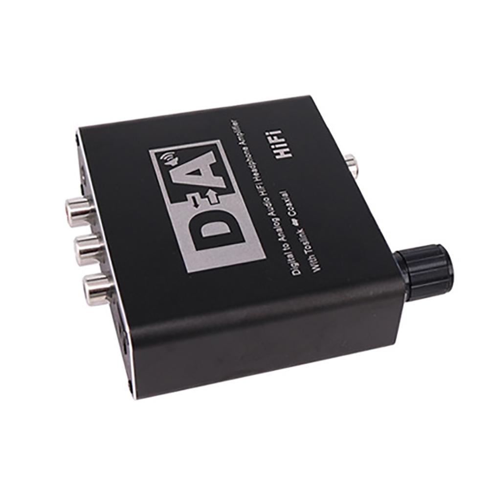 Digital to Analog Audio Converter 3.5mm Adapter with Fiber Cable RCA Out Optical