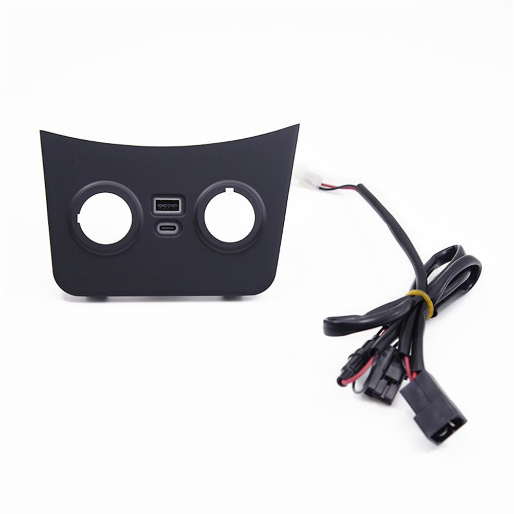 Car Charger Type-C+QC3.0 Fast Charging Socket Cover For Hyundai Verna 2010-2016