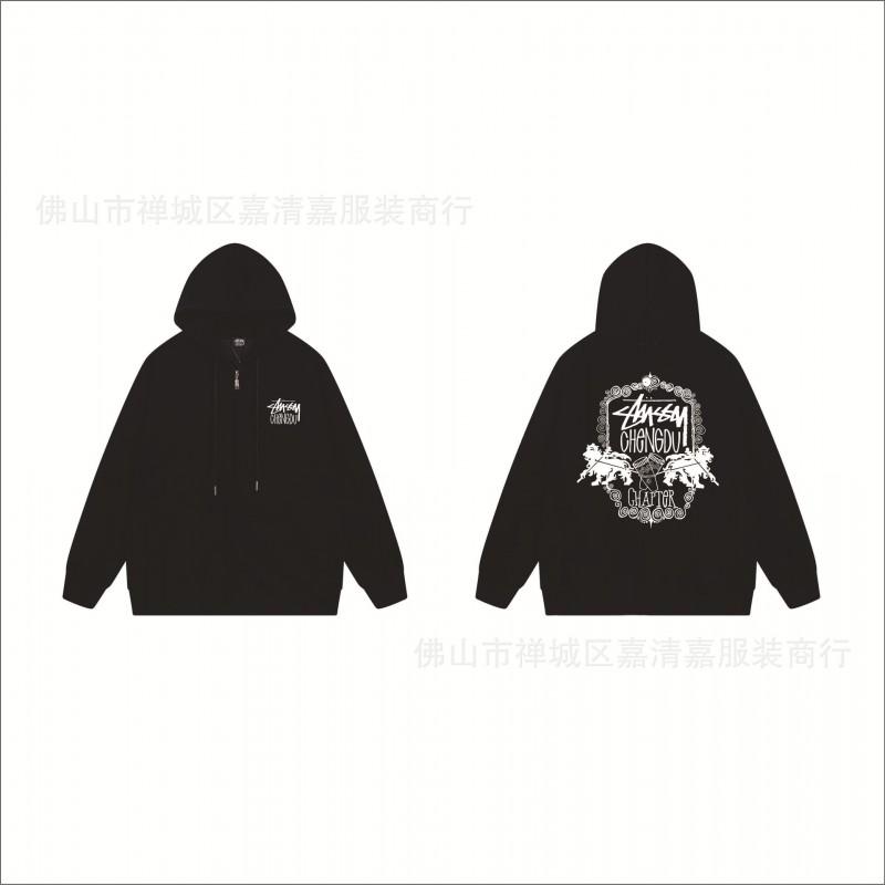 Mens Oversized Zip-Up Hooded Sweatshirt Casual Streetwear Cotton Pullover Fall