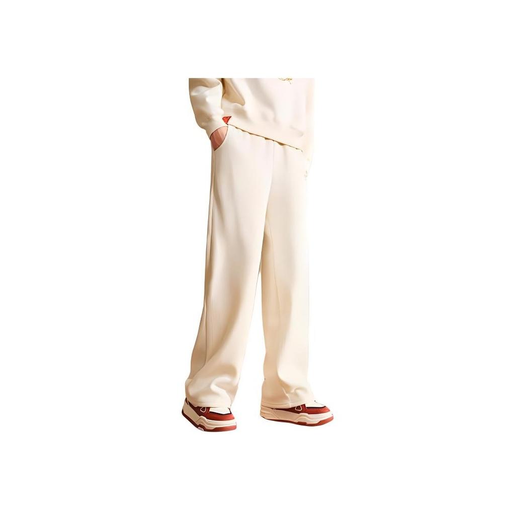 Anta Good Things Happen Knitted Comfortable Loose Casual Pants Women bottoms Corn-White 162518313-1