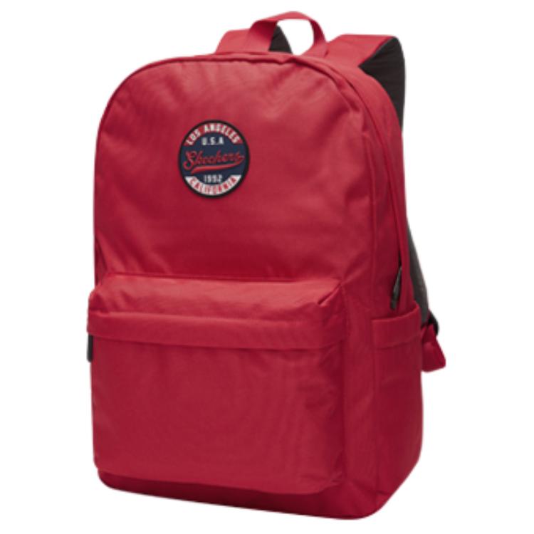 Skechers Backpack Campus Style Large Capacity Water-Resistant Fabric Student Backpack Unisex Backpacks Racing-Red L419U033-005G