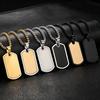Personalized Military Dog Tag Necklace for Men, Stainless Steel Waterproof Hip Hop Pendant Box Chain
