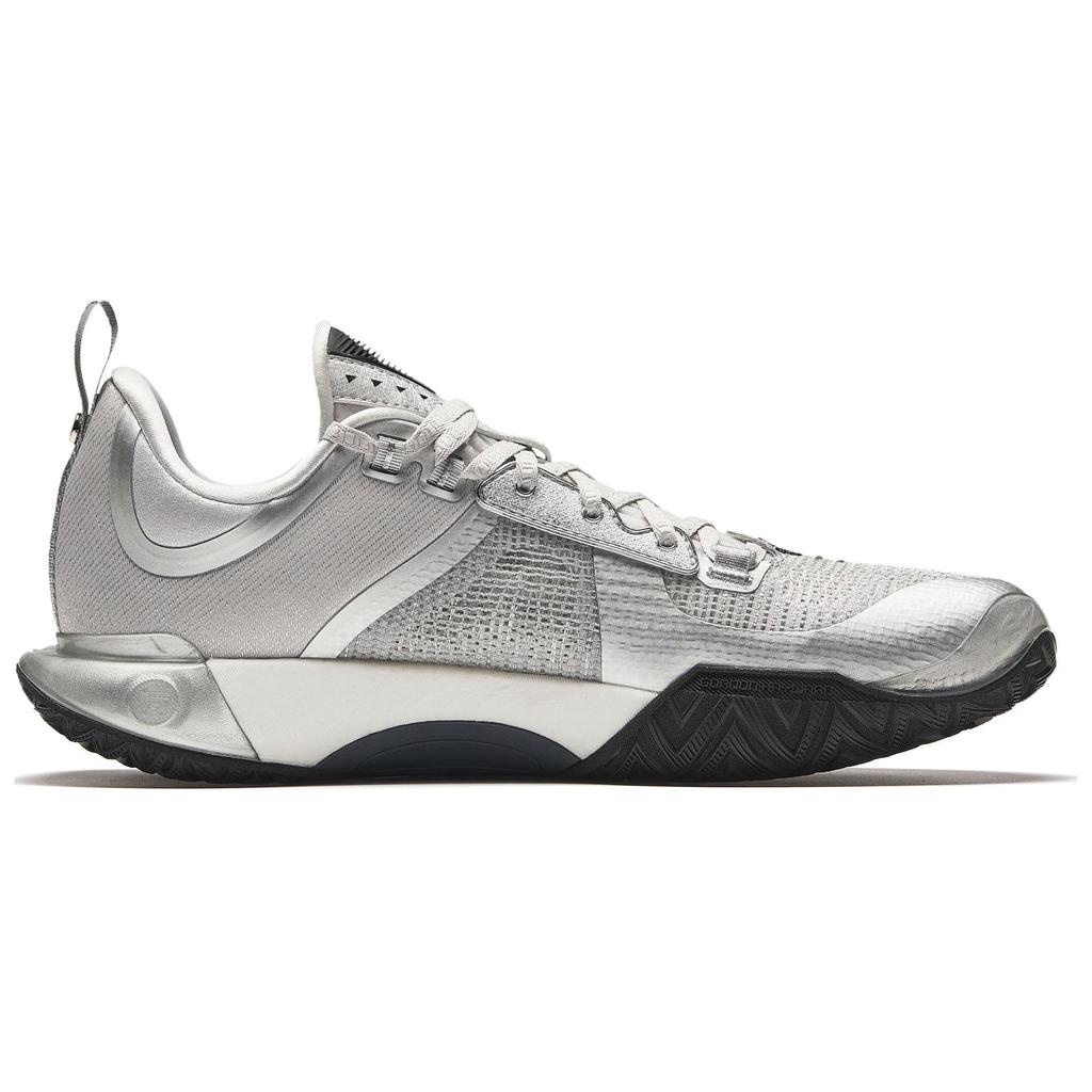New Anta GH5 Cushioning Rebound Low Top Basketball Shoes Men's Silver Black 112431115-6