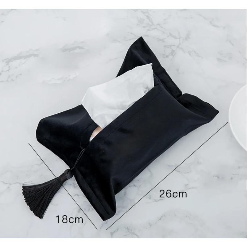 Taschentuchbox Set Samt Papier Schublade Auto Wohnen Essen Aufbewahrungstasche Quaste Orientalisch Östlicher Stil MitOhne Worte Taschentuchhülle