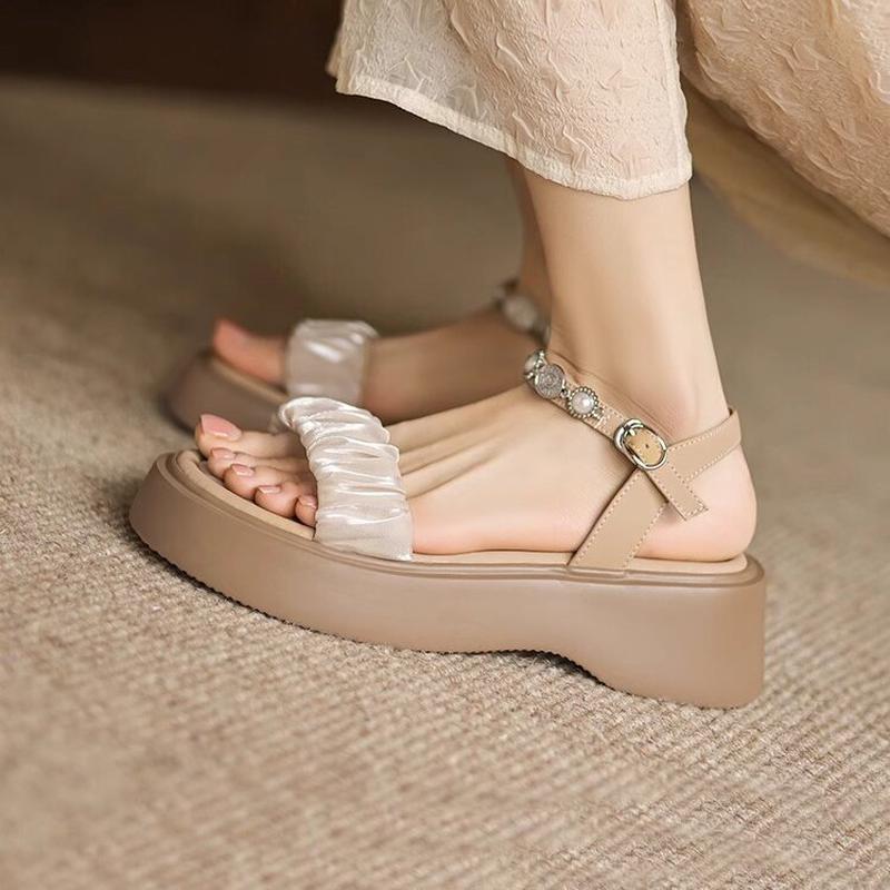 

Жемчужное слово с сандалиями женские новые верхняя одежда с юбкой сандалии на платформе 40 абрикосовый