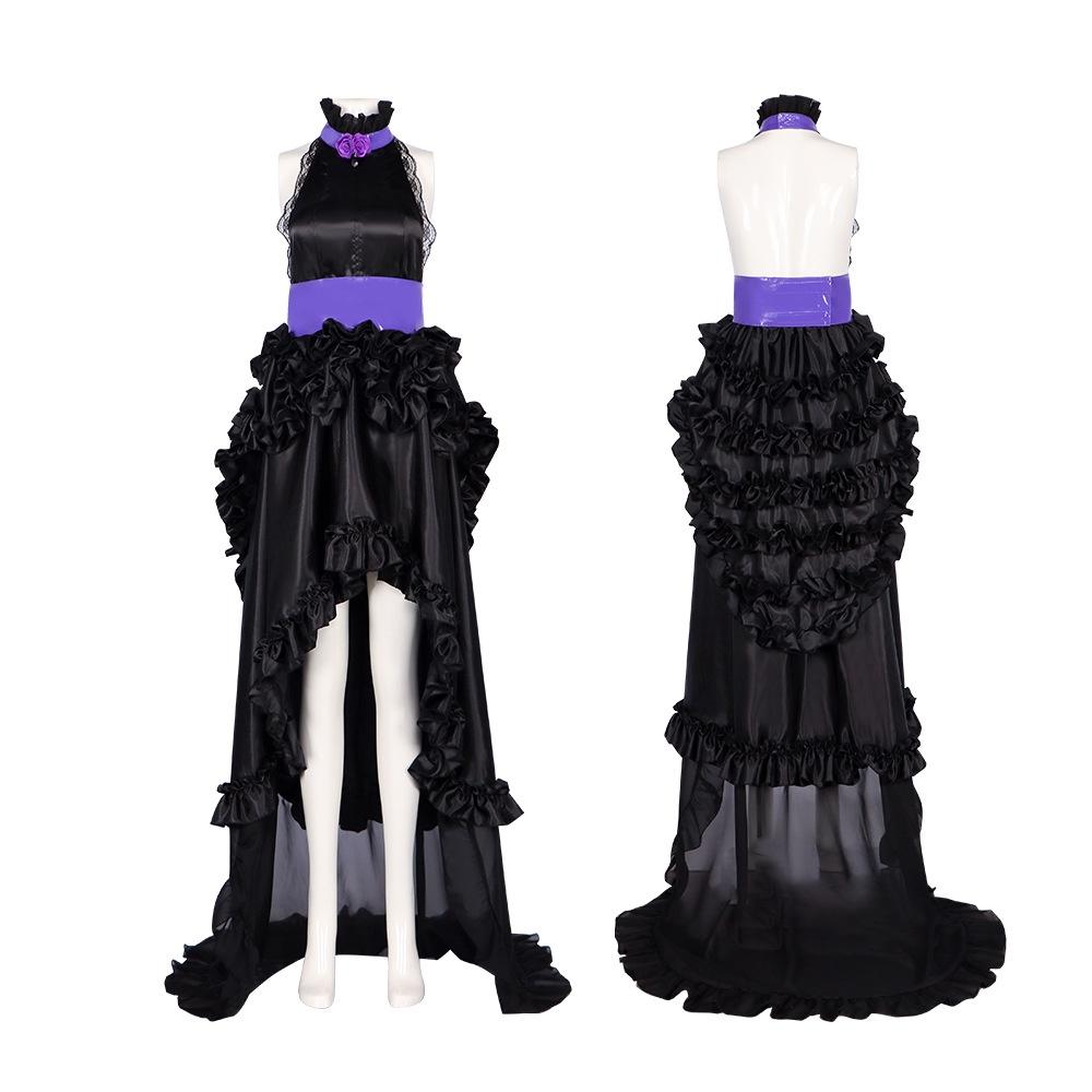Rei Ayanami Evangelion Same Cosplay Costume Luxury Gown Halloween Party Up Dress