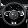 Jaguar Steering Wheel Cover - Genuine Leather, Non-Slip, Breathable, Fits XF, F-PACE, XEL, XFL, XJ, XE, All-Season