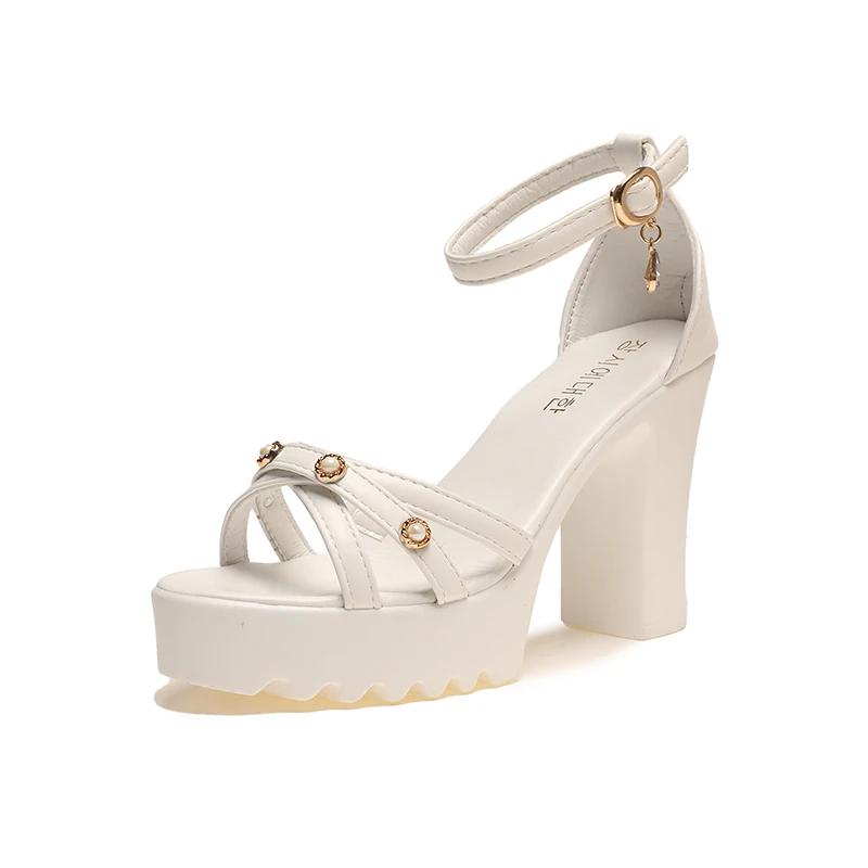 Fashion Fashion 2025 Buckle Strap Women's Sandals New Metal Decoration Office and Career Open Toe Plus Size Best Seller Heeled Sandals