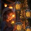 Solar Flame Lanterns Outdoor Waterproof Upgraded Flickering Flame Solar Lantern Lights Decorative Hanging Lamp for Yard Garden