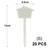 Tall White Tee Tags for Garden Plants Potted Waterproof Anti-UV T Labels Greenhouse Flower Vegetables Herb Markers Sign Stakes