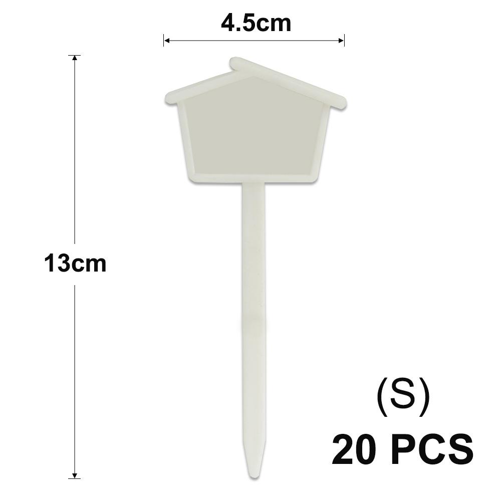 Tall White Tee Tags for Garden Plants Potted Waterproof Anti-UV T Labels Greenhouse Flower Vegetables Herb Markers Sign Stakes