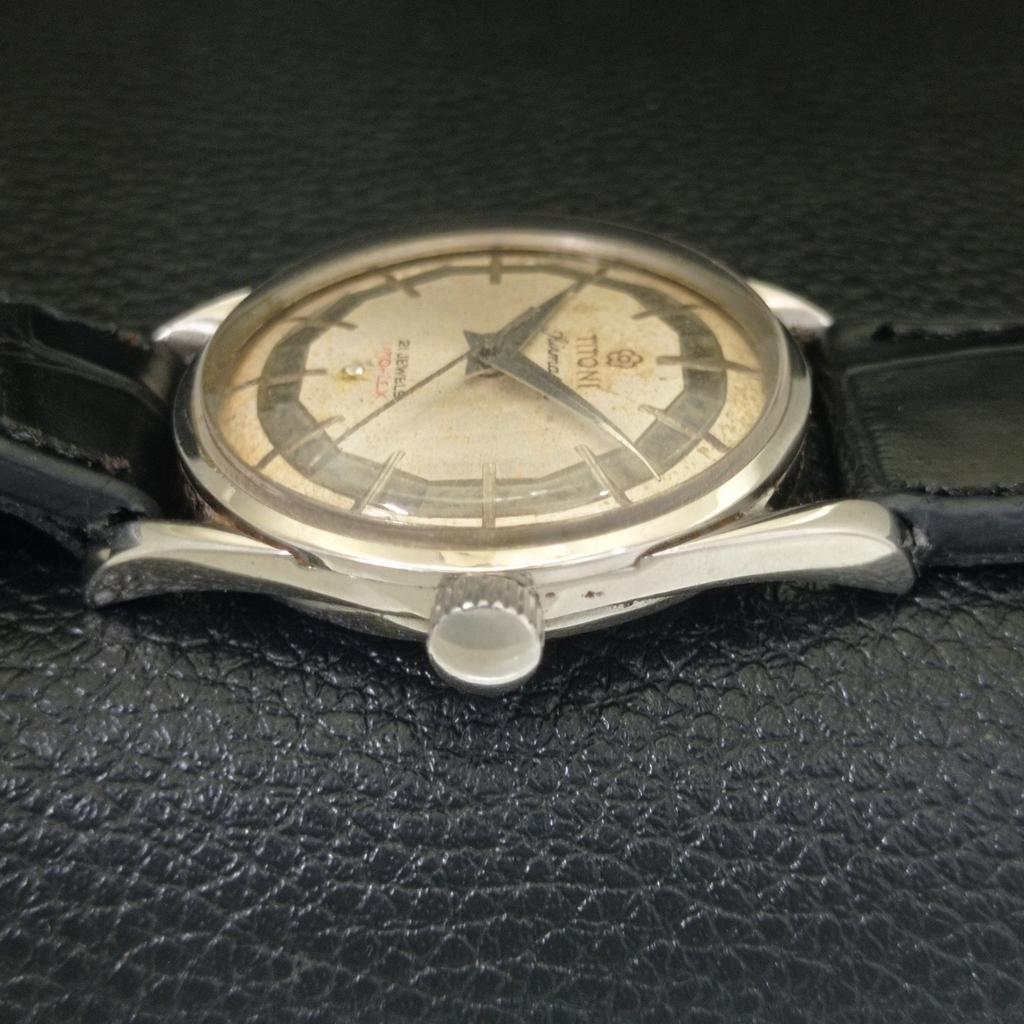 VINTAGE TITONI AIRMASTER TITOFLEX HAND-WINDING SWISS MENS WATCH a703226-1 R213a-a703226