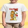 2026 Hot Sale Boys Girls 2-14Y The Garfield Show Cotton TShirt Summer Cartoon Print
