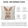 Cute Easter Bunny Cushion Cover Pillowcase Ultra Soft Skin Friendly Fabric Cloud Like Comfort & Concealed Zipper