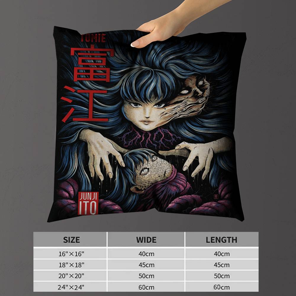 Horror Comics Tomie Decorative Room Aesthetics Pillow Case Home Decor Bedroom Sofa Bed Couch Pillow Cover x