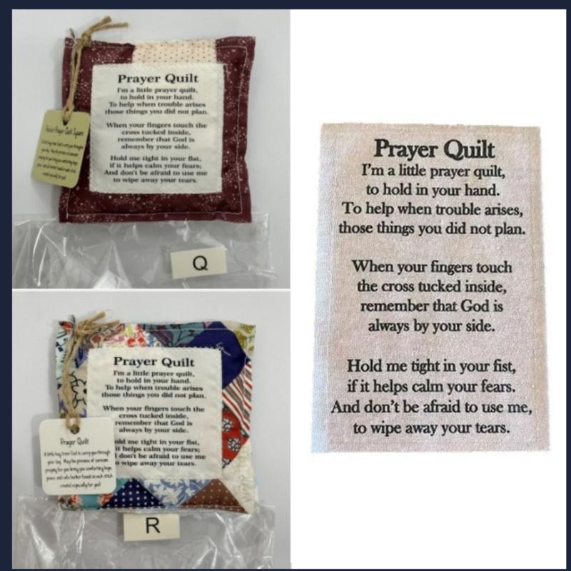 1/5/10Pcs Creative Pocket Prayer Quilt Prayer Gifts Handmade Sew Quilt Symbolism Poems Quilts