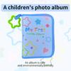 Interactive Toddler Photo Album Baby First Year Family Pictures Book with Chewable Rings and Shatters Resistant Mirror