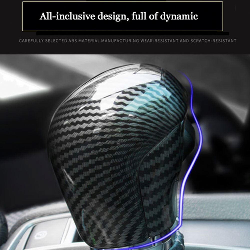 For Honda Civic 10th 2016-2019 Gear Shifting Knob Cover ABS Carbon Fiber CVT Automatic Transmission Lever Trim Car Accessories