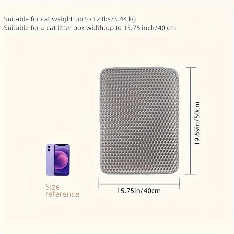 [Waterproof Cat Litter Mat] Odor Control, Waterproof Cat Litter Mat | Beautiful Honeycomb Cat Litter Box Catcher Pad, Double Layer, Urine Waterproof