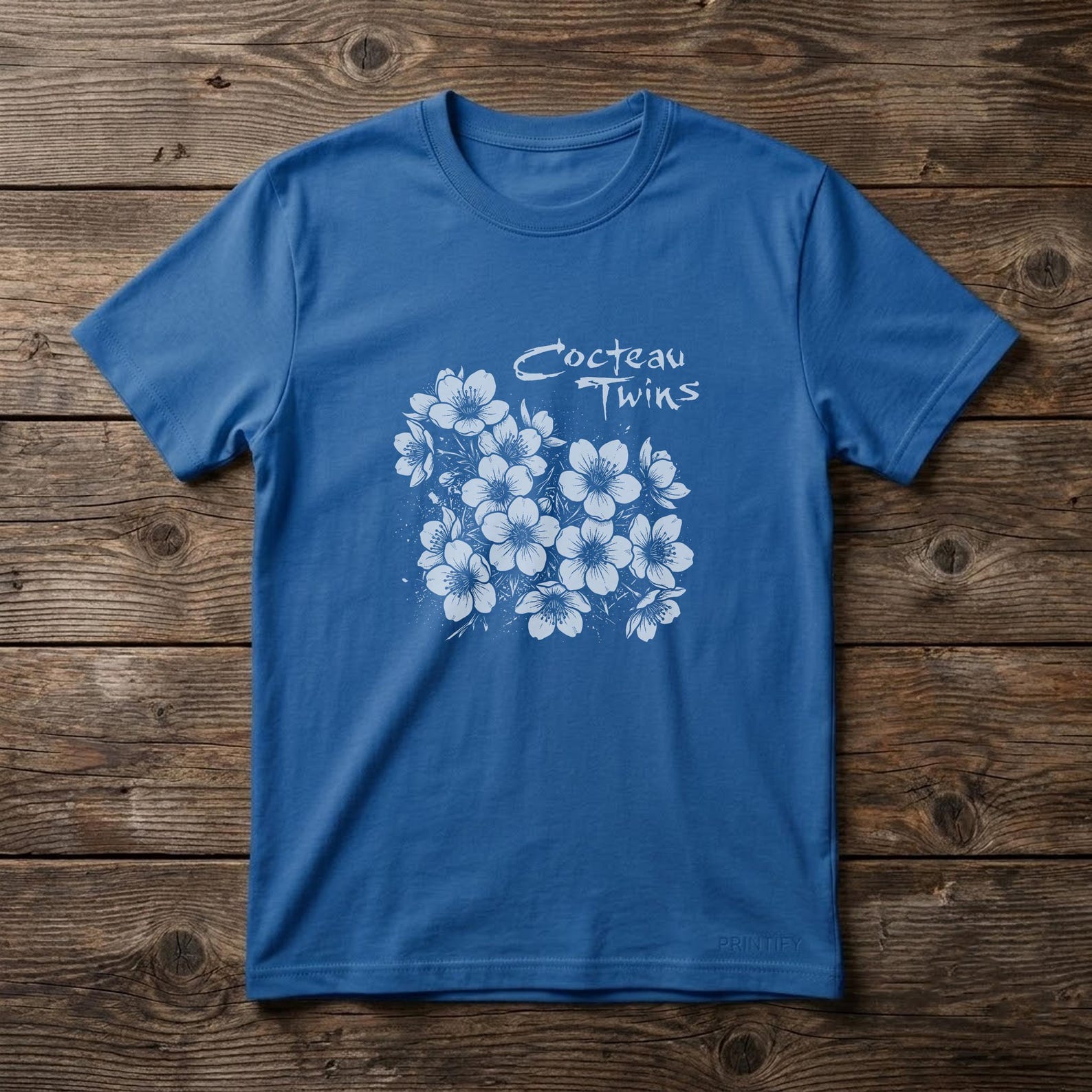 Cocteau Twins Floral Graphic Tee, Ethereal Botanical Illustration Shirt, Cotton Unisex Tee 2XL
