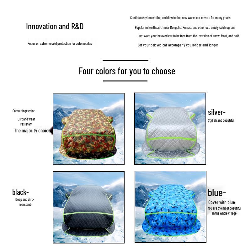 Heavy-Duty Winter Car Cover: Thick Cotton, Snowproof & Cold-Resistant