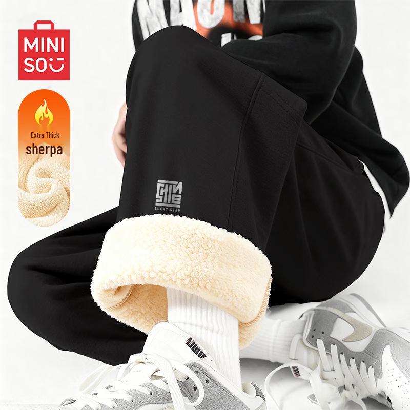MINISO Men's Winter Lamb Fleece Joggers