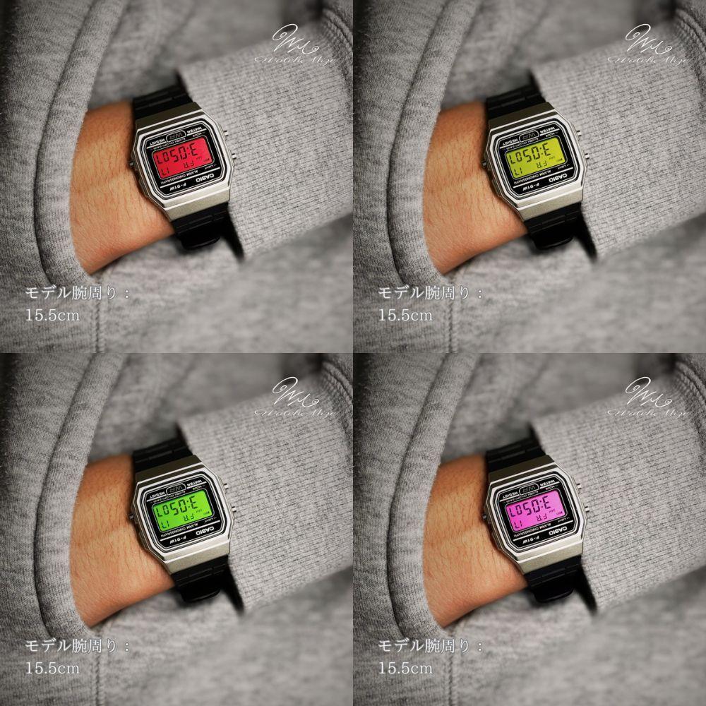 CASIO LCD base Pink LCD model Custom watch Color Custom F-91WM-7AJH (base)