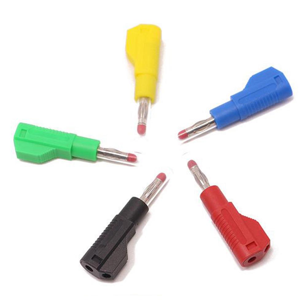 10PCS 4mm Banana Plug Copper Nickel Plating Safety Retractable Stackable Solder In Line DIY Assembly Test Leads Connectors Plug