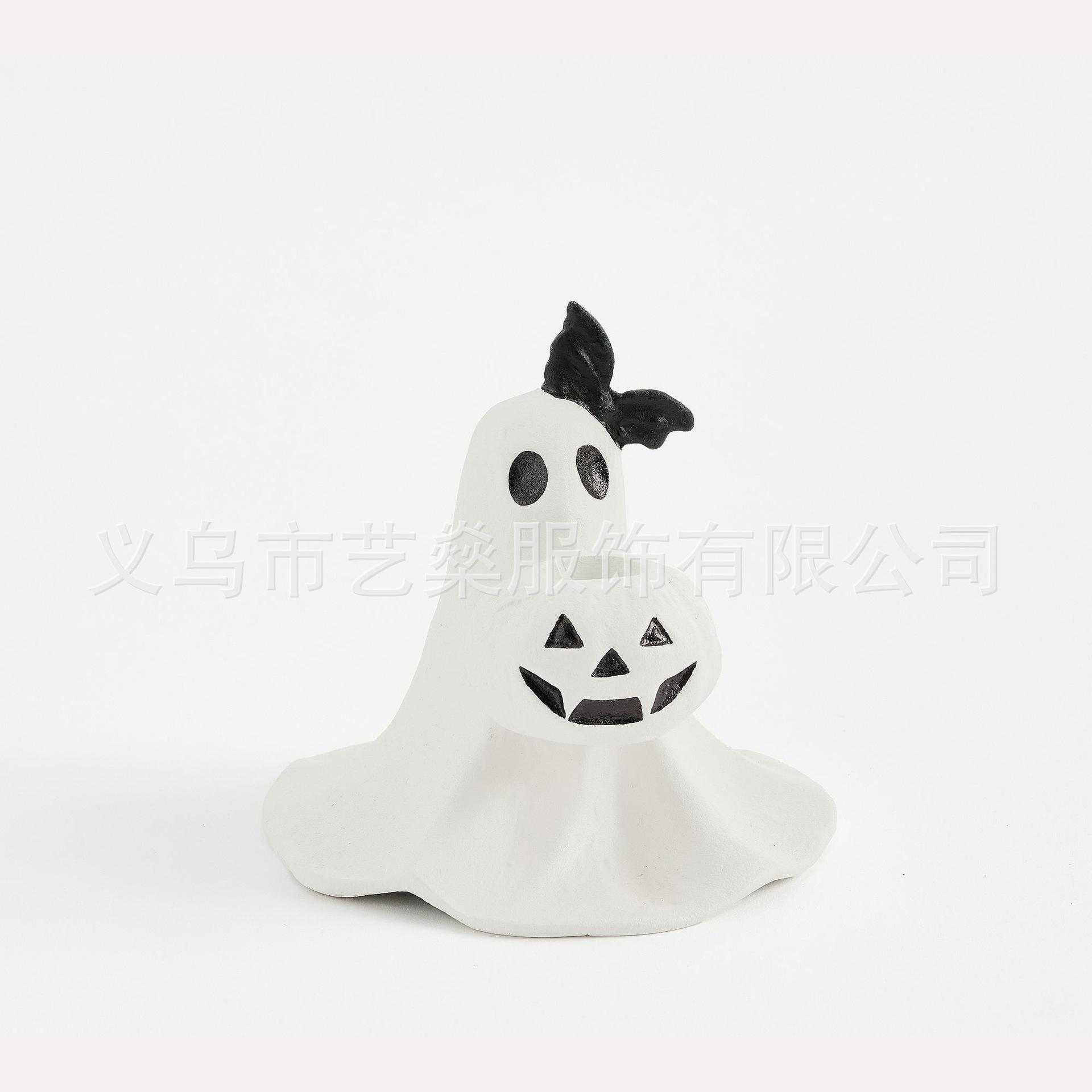 

Хэллоуин Подсвечник Привидение Полимерная Подставка для Свечей с Дизайном Тыквы Жуткие Украшения Мрачного Жнеца для Настольного Декора