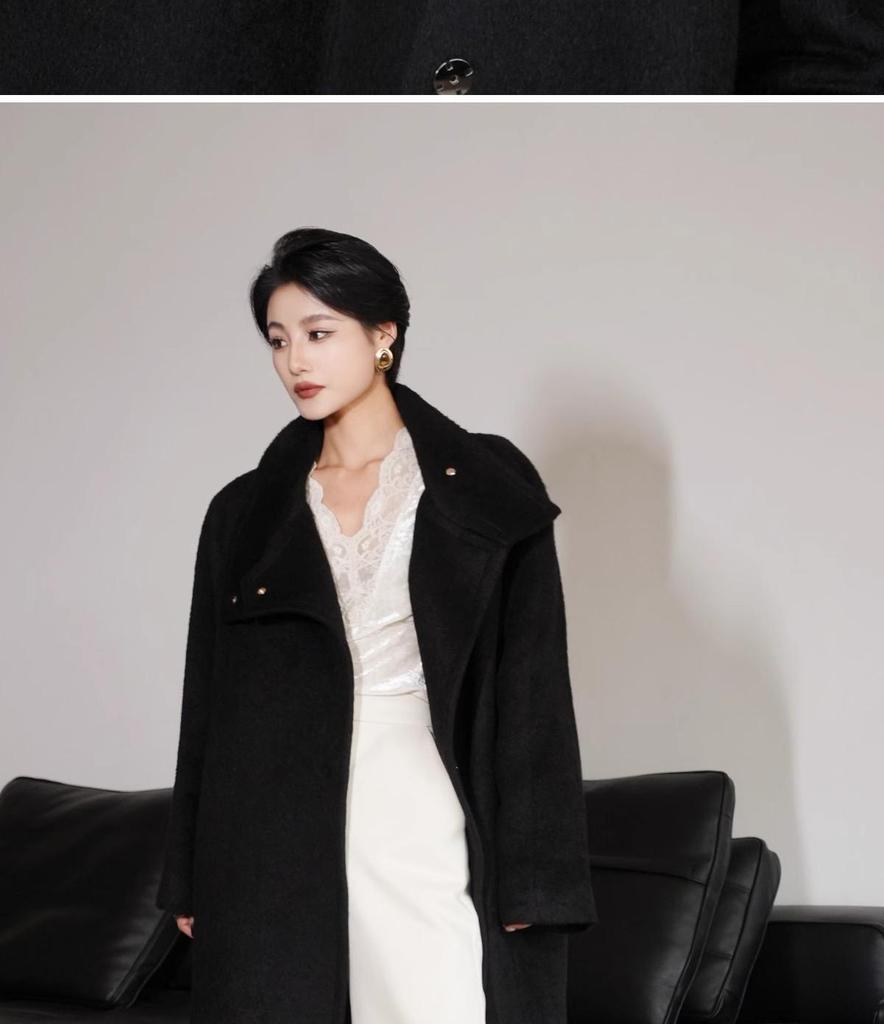Women's V-Neck Lace Trim Layered Top - Autumn, Spring, Winter - Faux Fur & Velvet, Elegant & Unique.