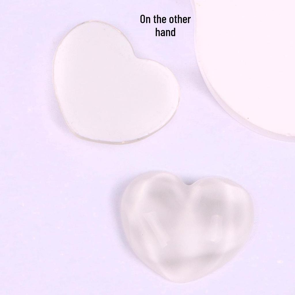 22mm Wavy Heart-Shaped Resin Charms and Hair Accessories