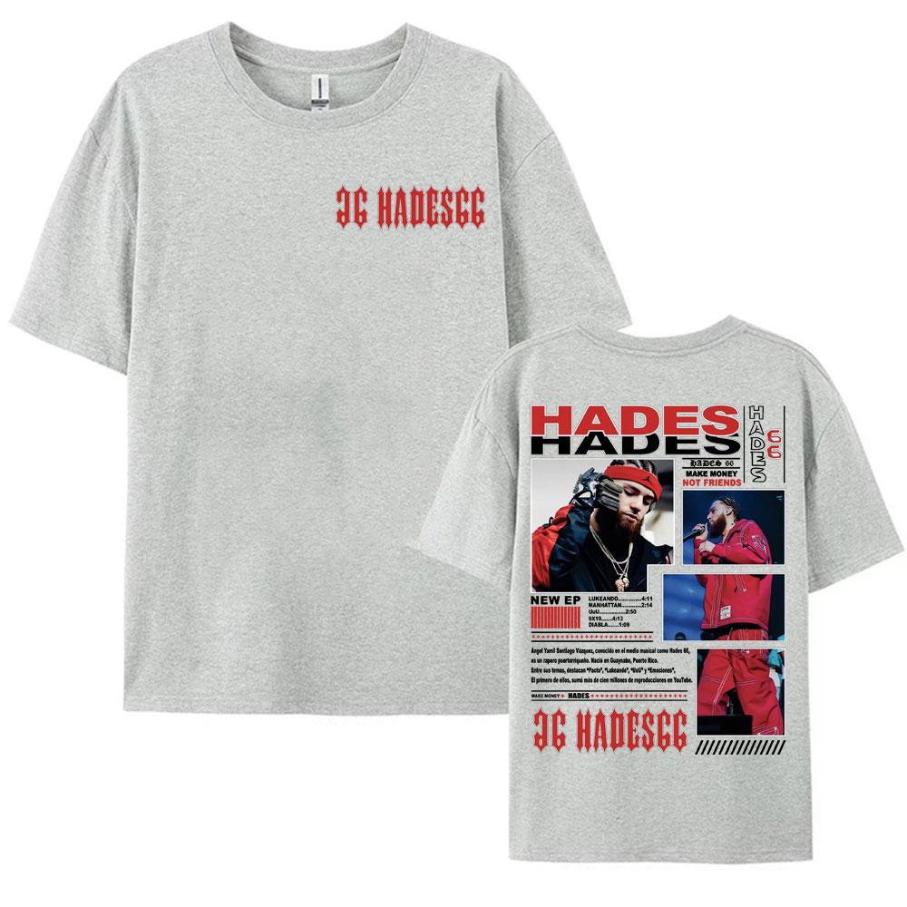 Rapper Hades 66 Make Money Not Friends 2025 Tour Graphic T Shirts for Men Women Vintage Hip Hop Street Short Sleeve Tshirt Tops