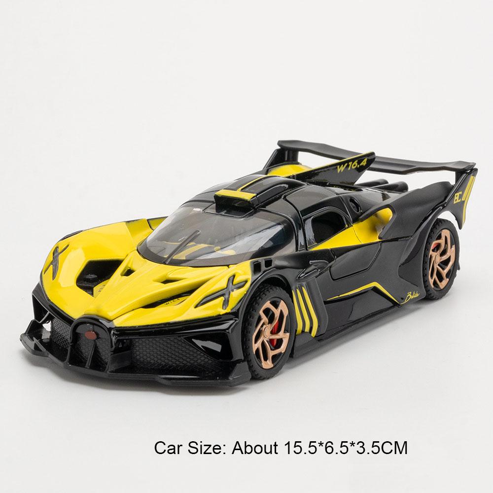 1:32 Atlantic Bolide Legering Model Superauto Speelgoed Metaal Diecast Deuren Geopend Terugtrekken Geluid Licht Populaire Sportauto's Ornament