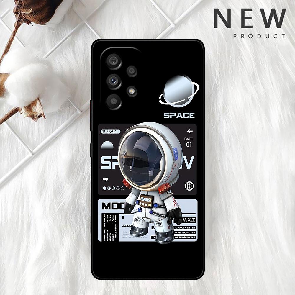 Cartoon Astronaut Star Space Cover For Samsung Galaxy A52 A12 A51 A32 A21s A71 A32 5G A12 A22 A53 A31 A13 A72 A02s Phone Cover